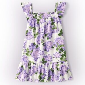 Gymboree purple floral tiered ruffle dress